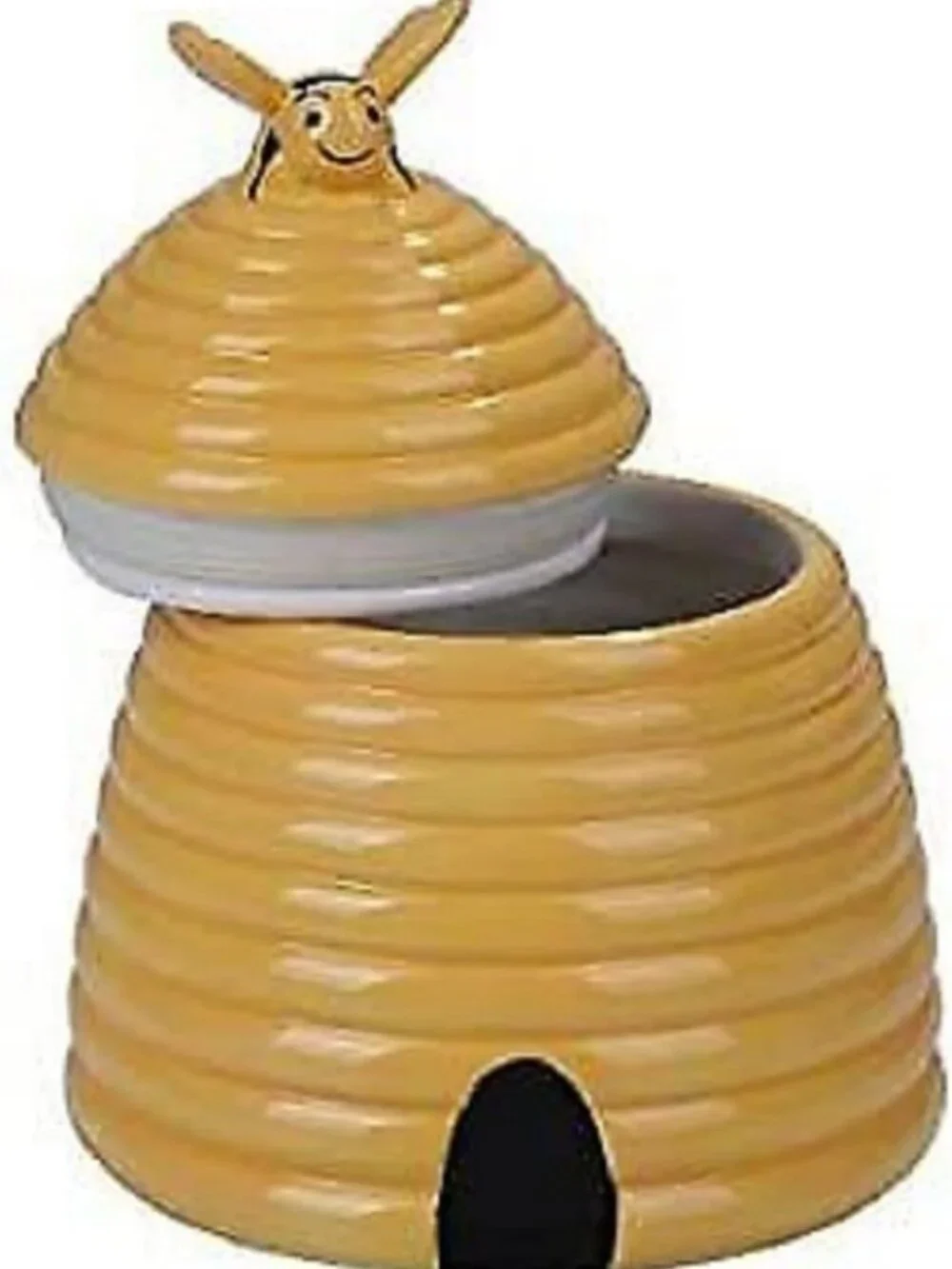 Honeybee Beehive Ceramic Cookie Jar - Cute Kitchen Storage, Perfect Gift Idea